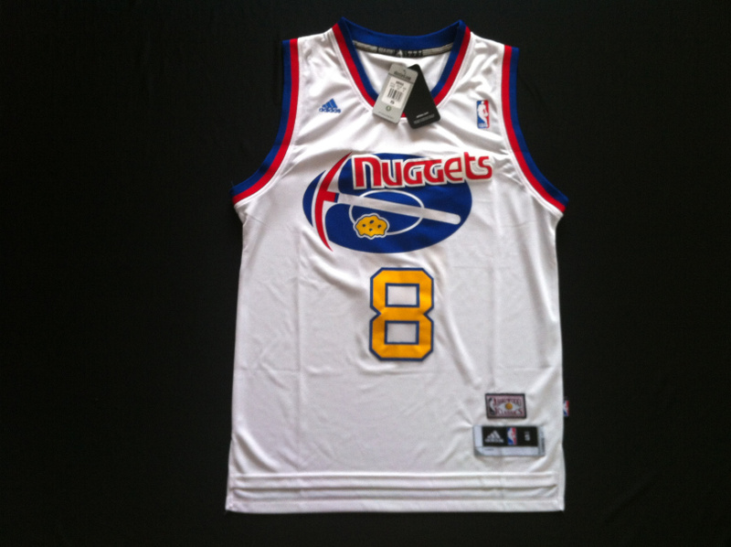  NBA Denver Nuggets 8 Danilo Gallinari ABA Hardwood Classic Prospector Throwback Swingman White Jersey